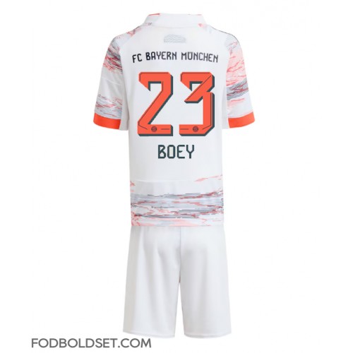 Bayern Munich Sacha Boey #23 Udebane Trøje Børn 2025-26 Kortærmet (+ Korte bukser)